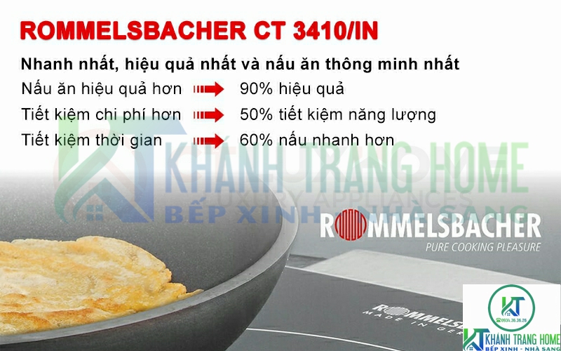 Sử dụng bếp từ Rommelsbacher CT 3410/IN giúp nấu ăn hiệu quả hơn, tiết kiệm năng lượng và thời gian hơn.