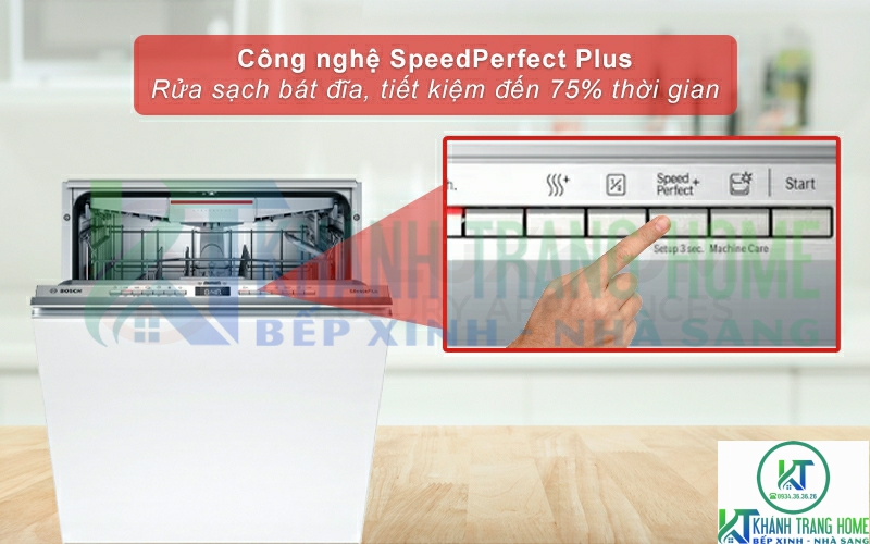 Tính năng Speed Perfect Plus cho phép giảm tối đa 75% thời gian rửa
