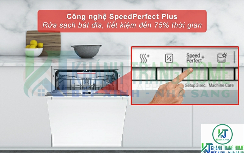 Chức năng SpeedPerfect Plus tăng tốc độ rửa, tiết kiệm thời gian