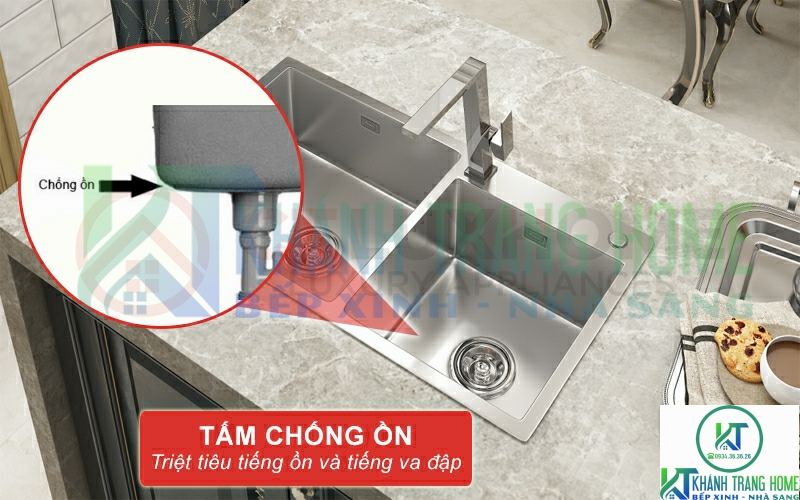 Trang bị tấm cao su chống ồn ở mặt sau dày tới 3mm