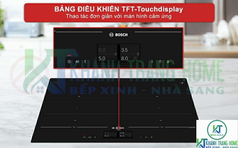 Bảng điều khiển TFT-Touchdisplay sang trọng, thao tác đơn giản với màn hình cảm ứng.