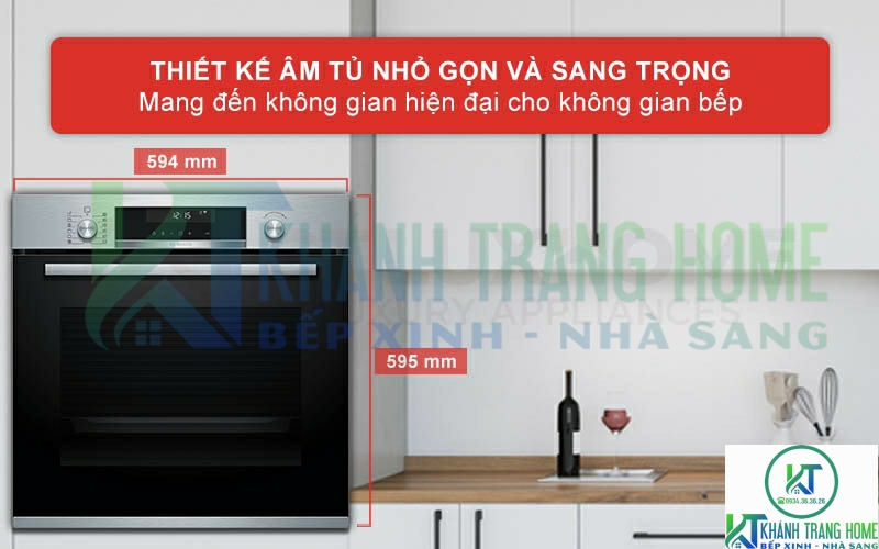 Thiết kế âm tủ sang trọng mang đến sự thẩm mỹ cho không gian bếp