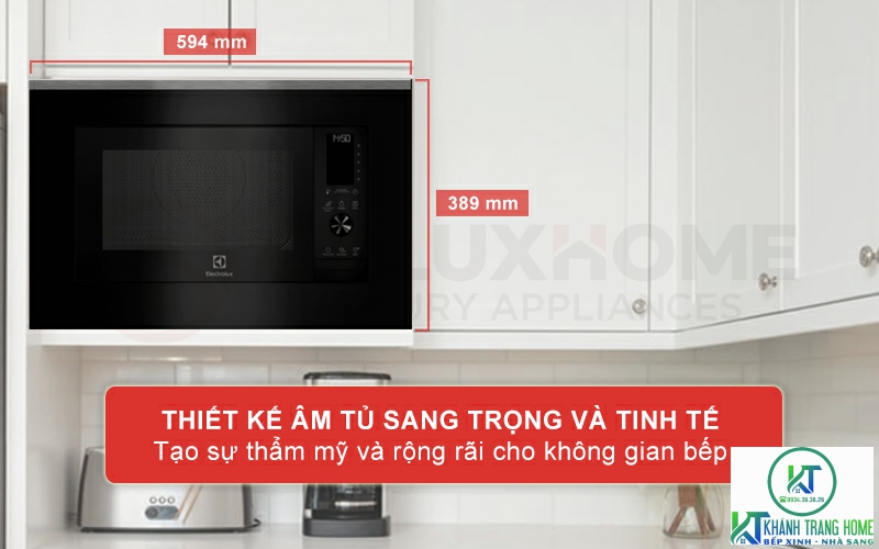 Thiết kế âm tủ sang trọng, tạo sự thẩm mỹ cho không gian bếp