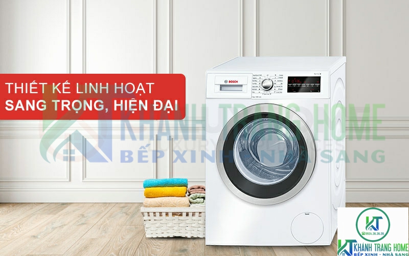 Máy giặt Bosch WAP28480SG được thiết kế sang trọng, kiểu dáng linh hoạt hiện đại
