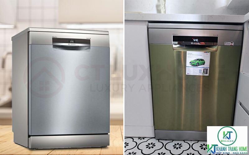 Người dùng có thể lựa chọn lắp độc lập hoặc âm tủ máy rửa bát Bosch SMS6EDI06E.