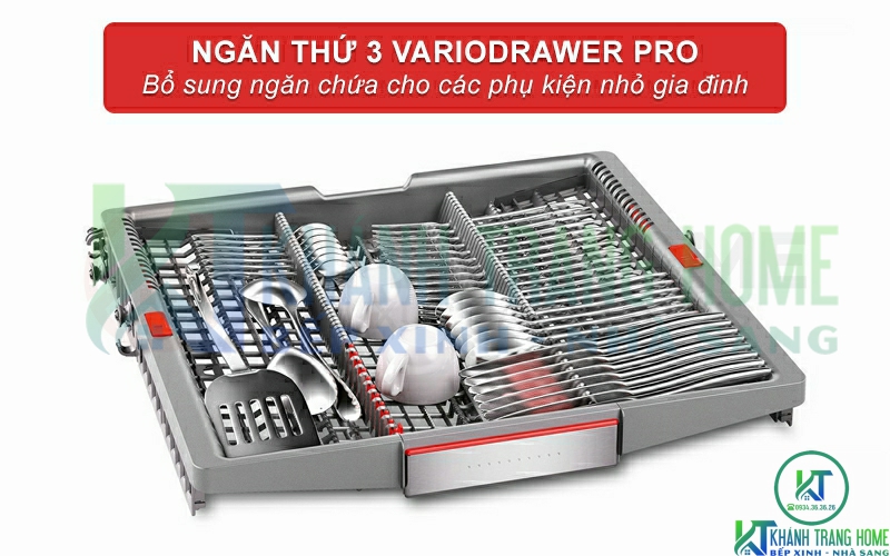 Ngăn chứa VarioDrawer Pro cung cấp không gian chứa cho vật dụng nhỏ.