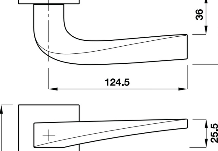 Tay nắm gạt Hafele 901.78.281