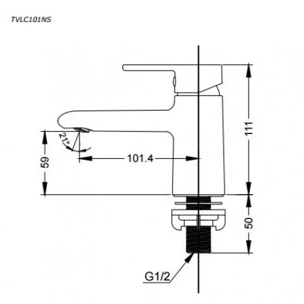 Vòi Lavabo TOTO TVLC101NSR Lạnh "Vòi chậu nước lạnh NEW STANDARD (Không bao gồm bộ xả và ống thải chữ P)"