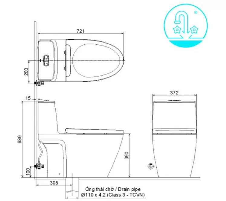 14-4 Bồn Cầu INAX AC-912/CW-S32VN