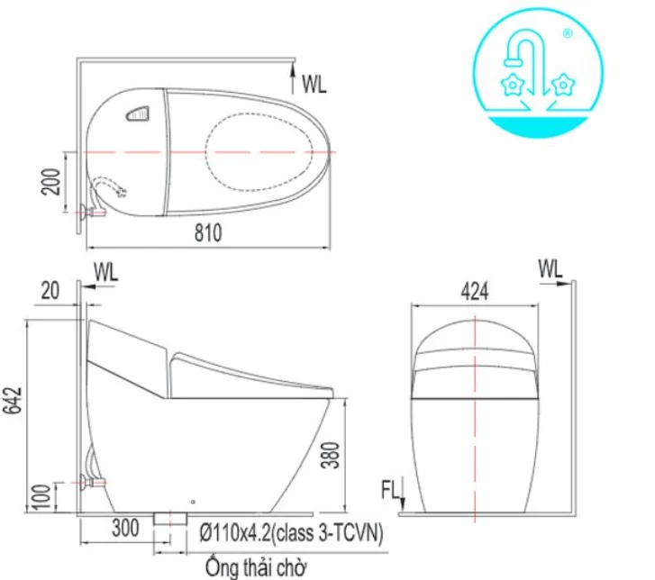 INAX 1 khối AC-2700VN
