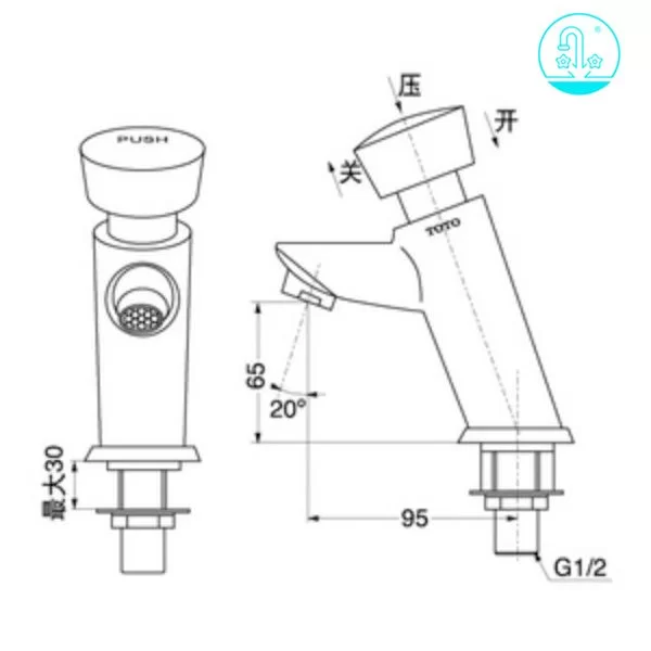 Vòi Lavabo TOTO DL102 Bán Tự Động Nước Lạnh