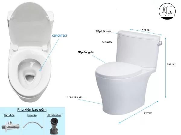 Bồn Cầu TOTO CS767RT3#XW 2 Khối Nắp Đóng Êm TC385VS
