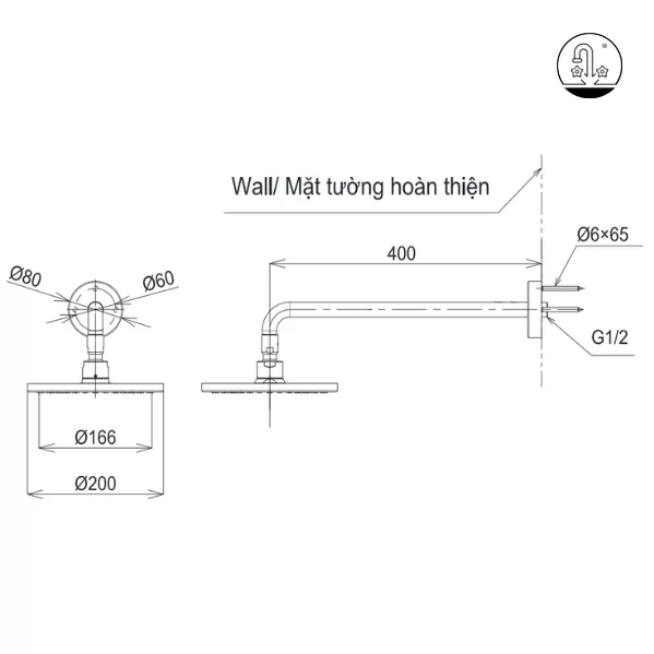 Bản vẽ bát sen TOTO