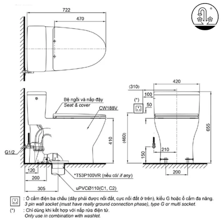 screenshot-2023-04-26-152853 Bồn Cầu TOTO MS188VKT8#XW/T53P100VR 1 khối Nắp Đóng Êm TC600VS