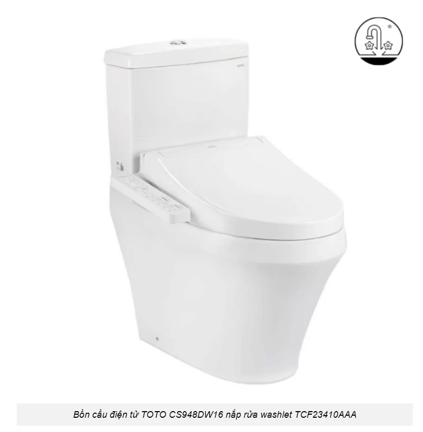 Bồn Cầu Điện Tử TOTO CS948DW16#XW Kèm Nắp Rửa Điện Tử WASHLET Dòng C2 - TCF23410AAA (220V)