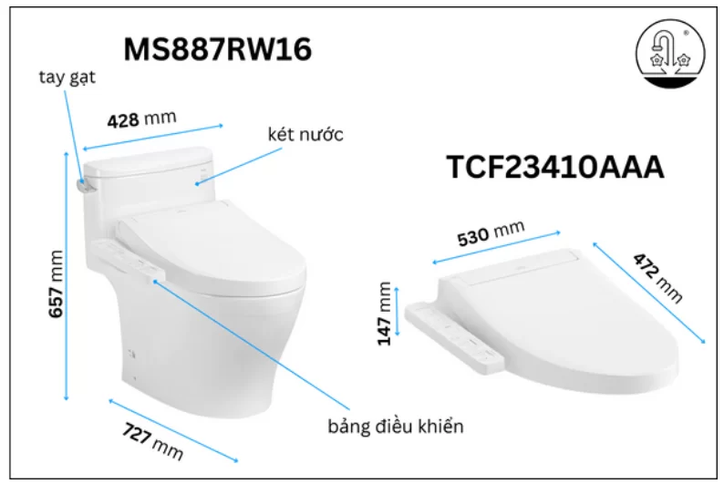 Bồn cầu thông minh TOTO MS887RW16