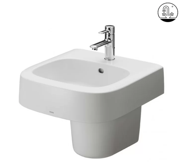 Chậu Rửa Mặt Lavabo TOTO LHT767CR#XW Treo Tường Chân Ngắn