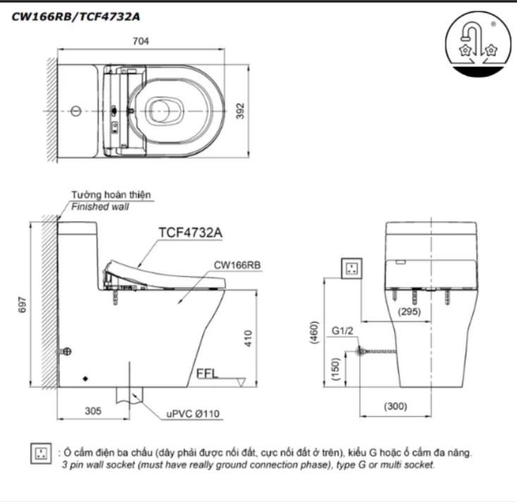 TOTO CW166RB/TCF4732A