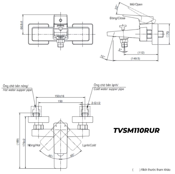 Sen Tắm TOTO TVSM110RUR/DGH104ZR Nóng Lạnh