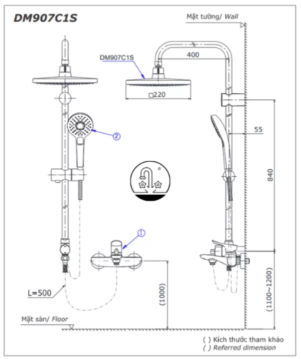 Sen Tắm TOTO TVSM110RUR/DGH104ZR Nóng Lạnh