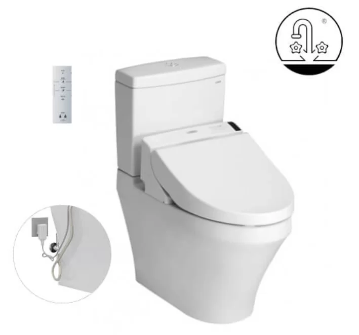 Bồn Cầu Điện Tử TOTO CS948DW6#XW Kèm Nắp Rửa Điện Tử WASHLET Dòng C5 - TCF6531Z (220V)