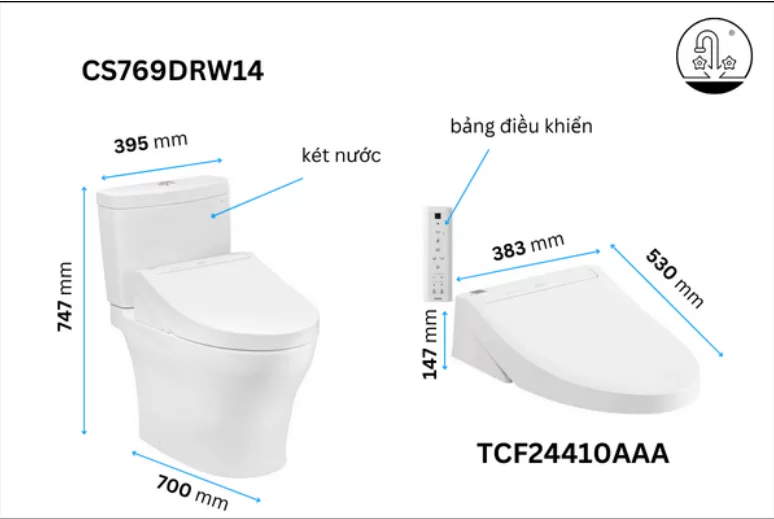 bồn cầu thông minh TOTO CS769DRW14