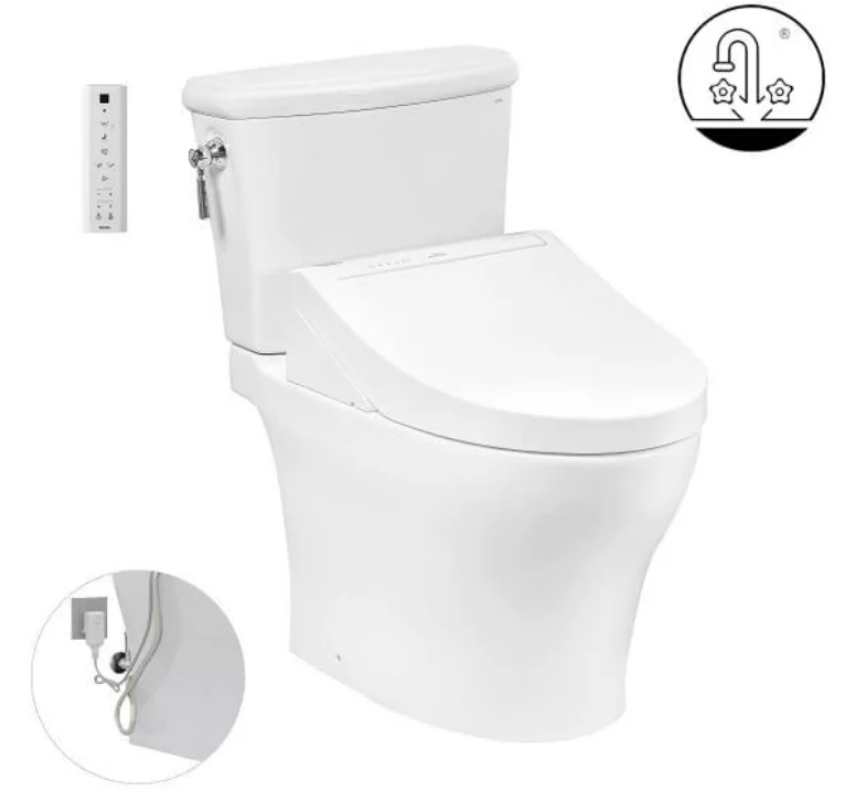 Bồn Cầu Điện Tử TOTO CS986GW14#XW Kèm Nắp Rửa Điện Tử WASHLET Dòng C5 - TCF24410AAA (220V)