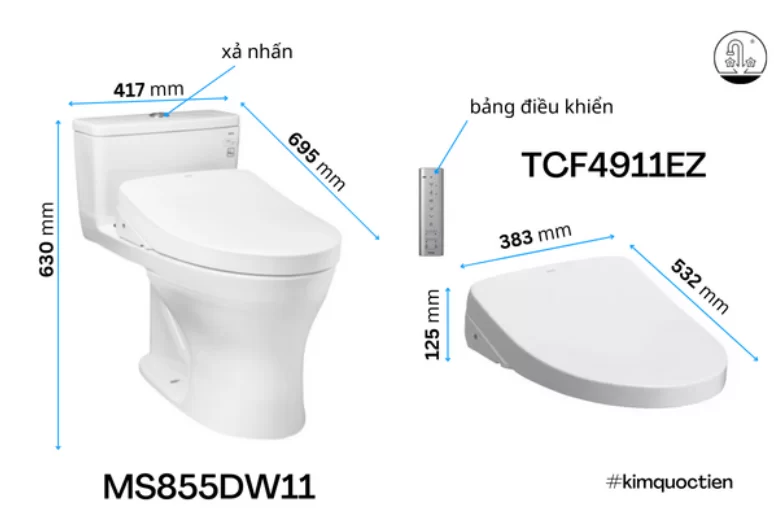 Bồn cầu thông minh ToTo MS855DW11