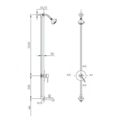 Vòi Sen Tắm INAX BFV-28S Âm Tường
