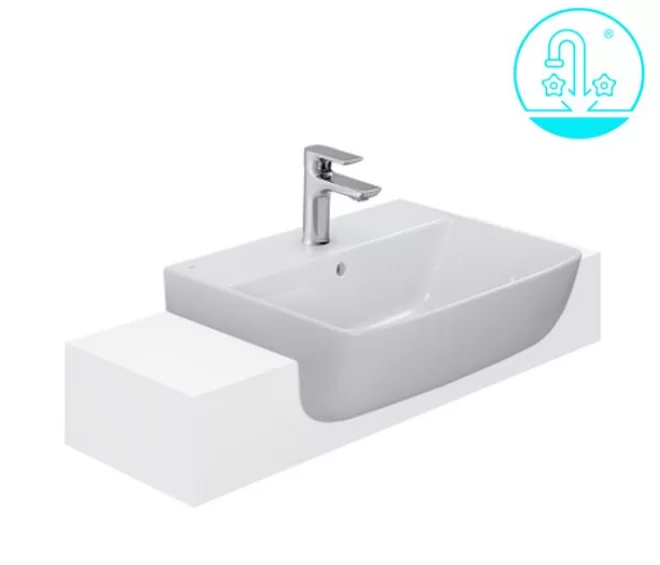 Chậu Rửa Lavabo INAX AL-345V Bán Âm Bàn Aqua Ceramic
