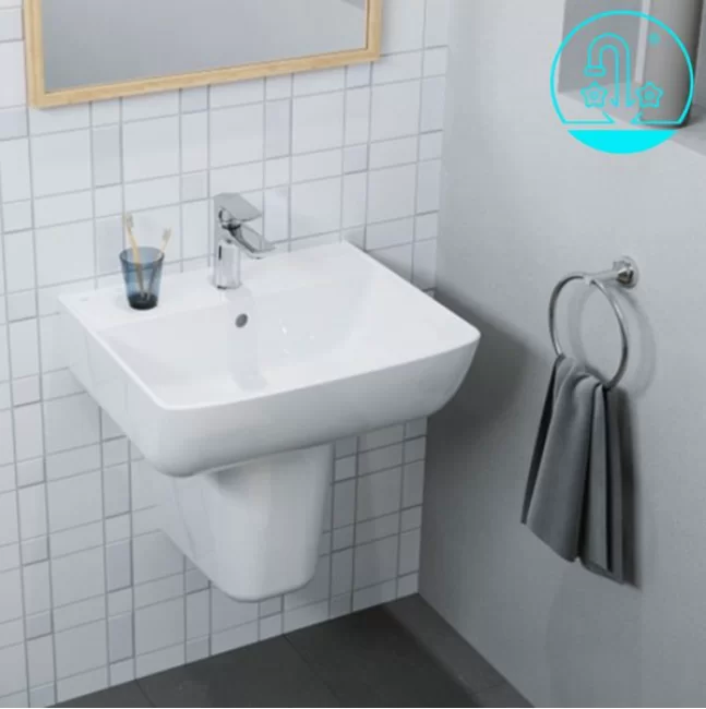 Chậu Rửa Lavabo INAX AL-312V/L-298VC Kèm Chân Ngắn Treo Tường Aqua Ceramic