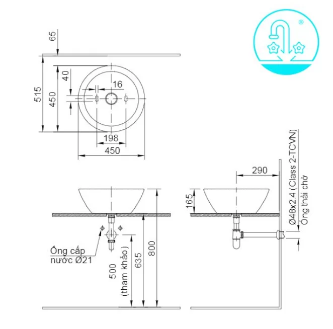 Chậu Rửa Lavabo INAX L-445V Đặt Bàn