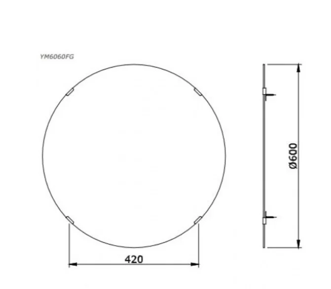 Gương Phòng Tắm TOTO YM6060FG Chống Mốc