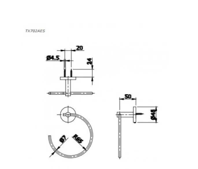 Vòng Treo Khăn TOTO TX702AES