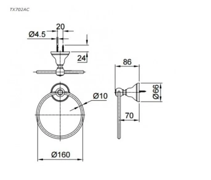 Vòng Treo Khăn TOTO TX702AC