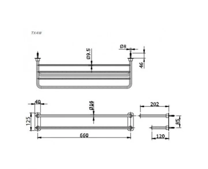 Thanh Vắt Khăn TOTO TX4W 2 Tầng
