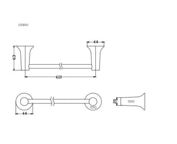 Thanh Vắt Khăn TOTO DSB01