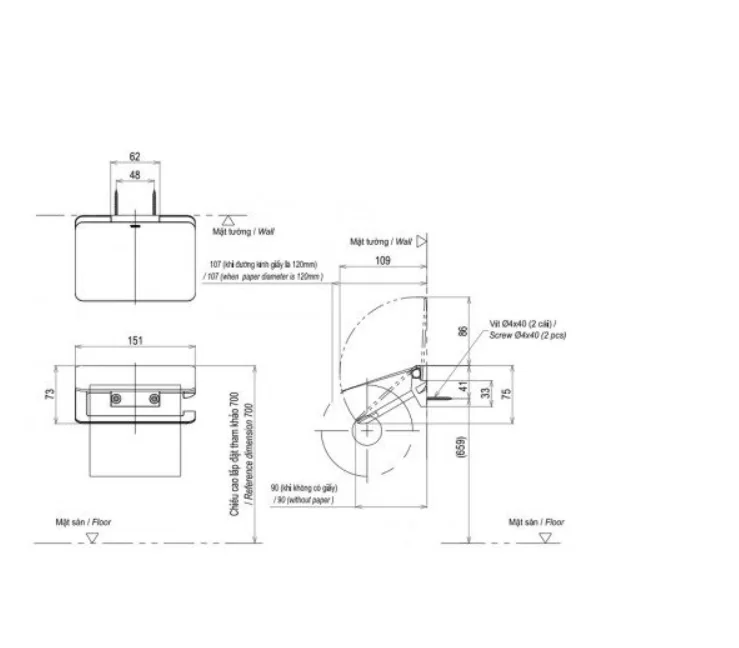 Móc Treo Giấy Vệ Sinh TOTO YH902V