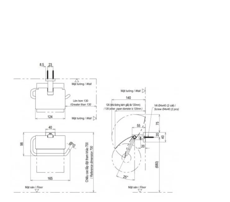 Móc Treo Giấy Vệ Sinh TOTO YH408RV