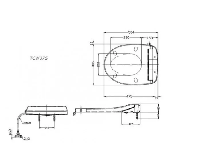 Nắp rửa cơ Eco TOTO TCW07S#W (E2)