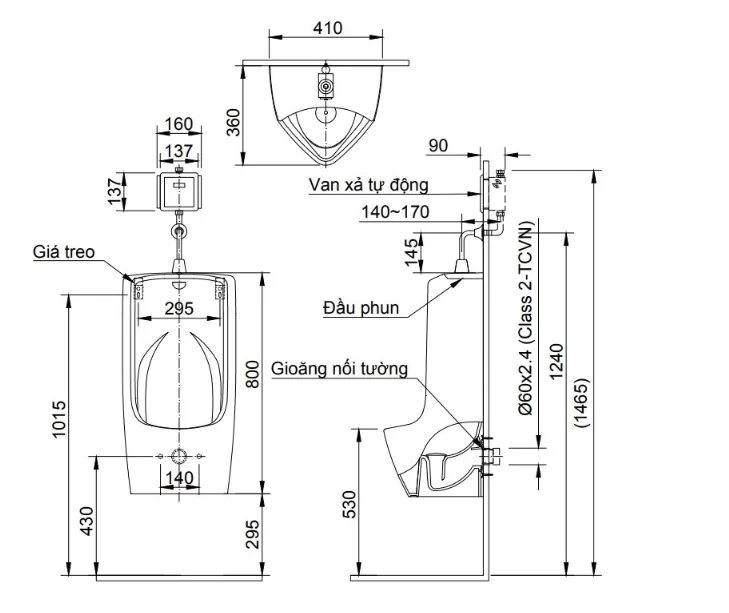 untitled-45 Bồn Tiểu Nam INAX U-411V Treo Tường