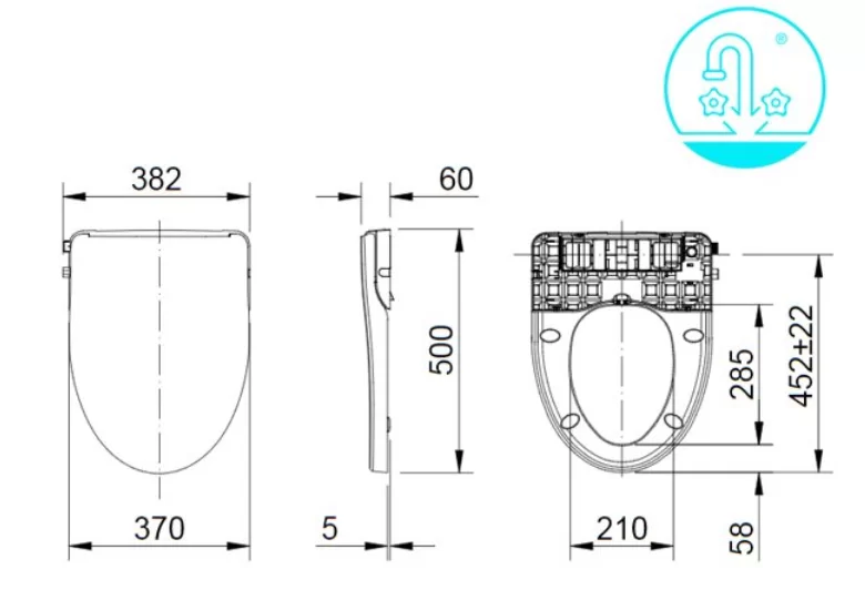 Nắp Bồn Cầu Rửa Cơ INAX CW-S15VN