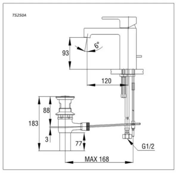 Vòi Lavabo TOTO TS250A Gật Gù Nóng Lạnh GRAND-C